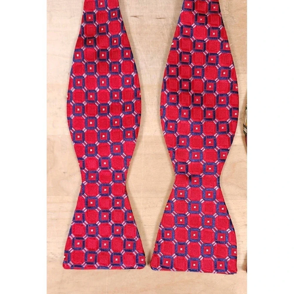 Bow Tie Lot Of 3 Silk Haspel Brooks Brothers Bruno Piatelli Handmade